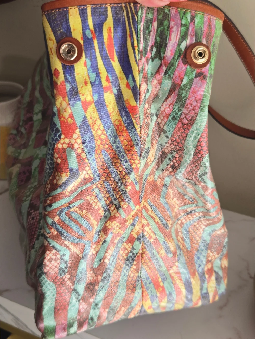 GUC Jimmy Choo Large Animal Print Tote Bag - Picture 11 of 16